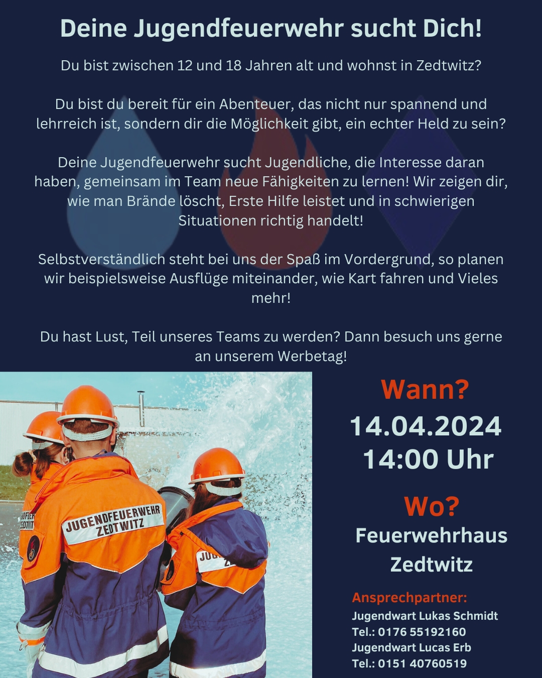 Die Jugendfeuerwehr sucht dich